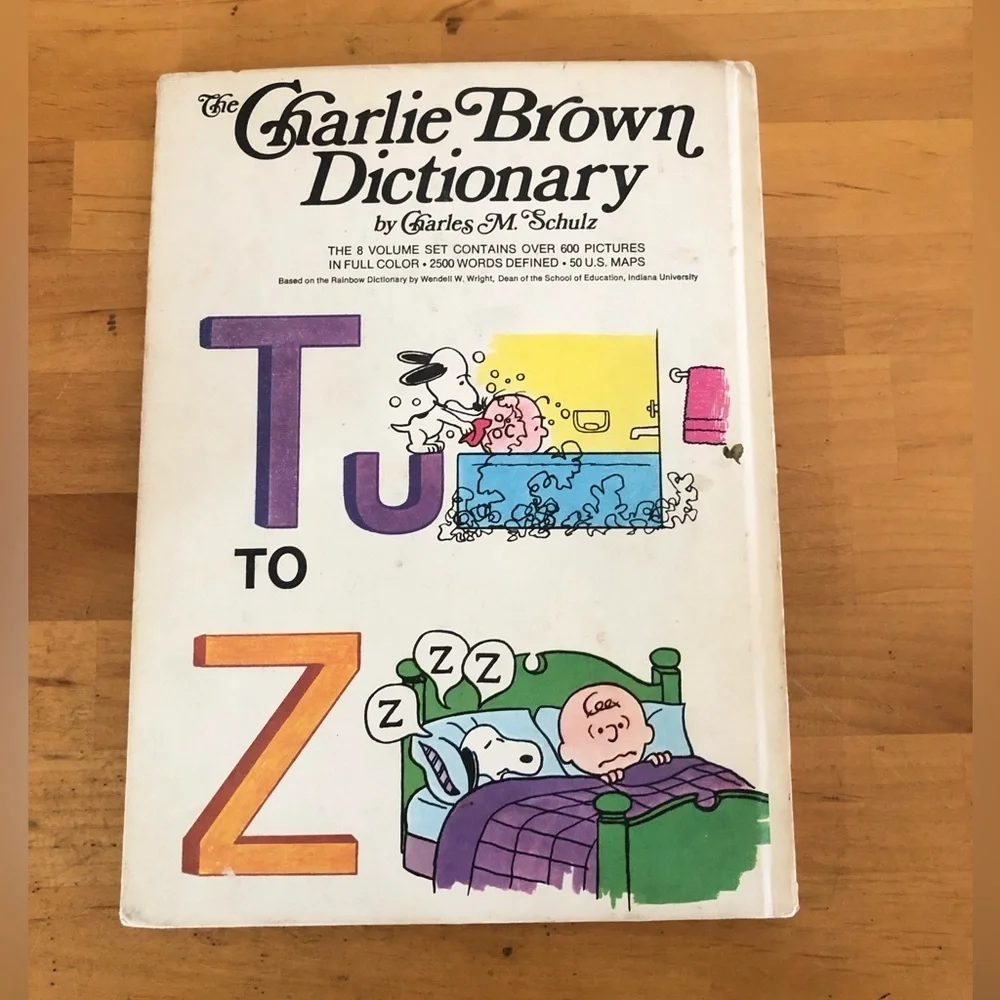 Vtg Charlie Brown dictionary Tu-Z vol 8